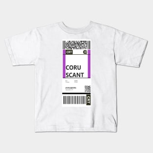 Coruscant Boarding Pass Kids T-Shirt